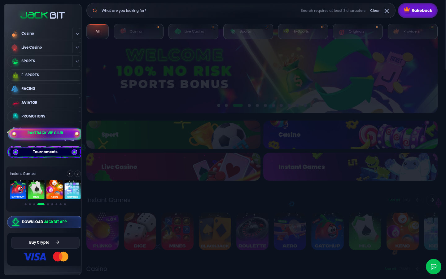 MyStake Casino Screenshot
