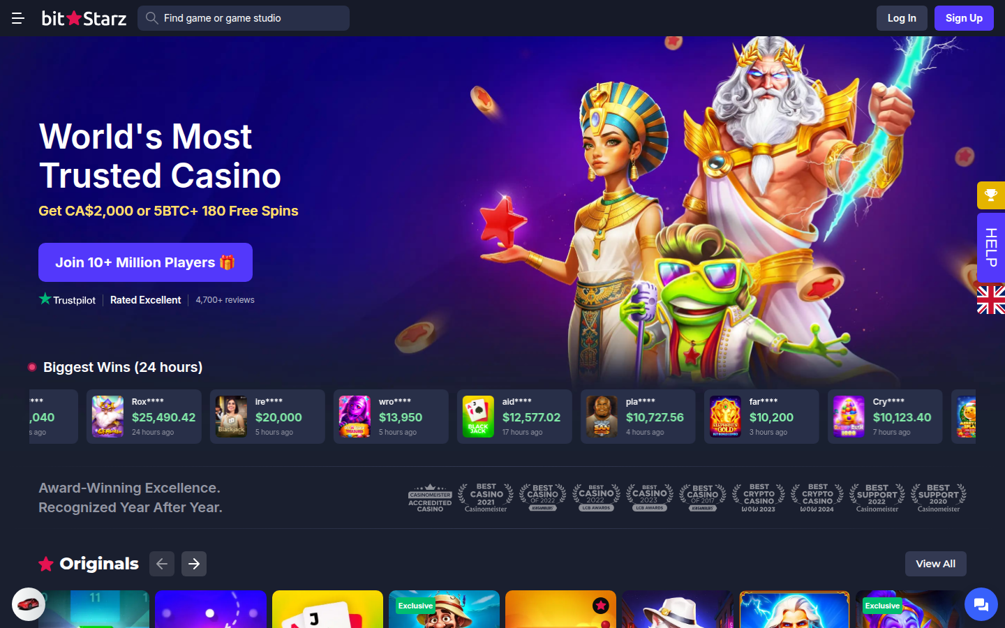 Thrill Casino Screenshot